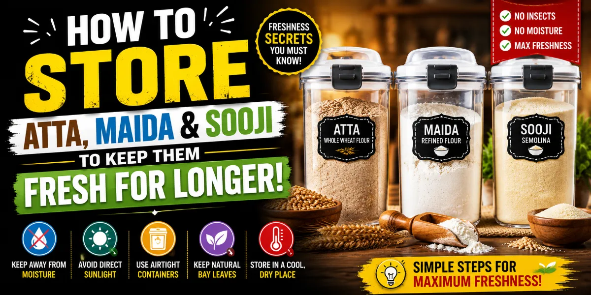 How to Store Atta, Maida, and Sooji to Keep T...