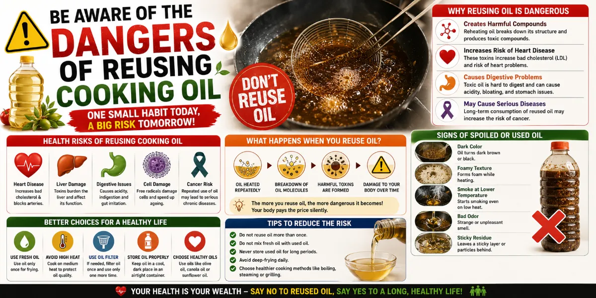 Be Aware of the Dangers of Reusing Cooking Oi...