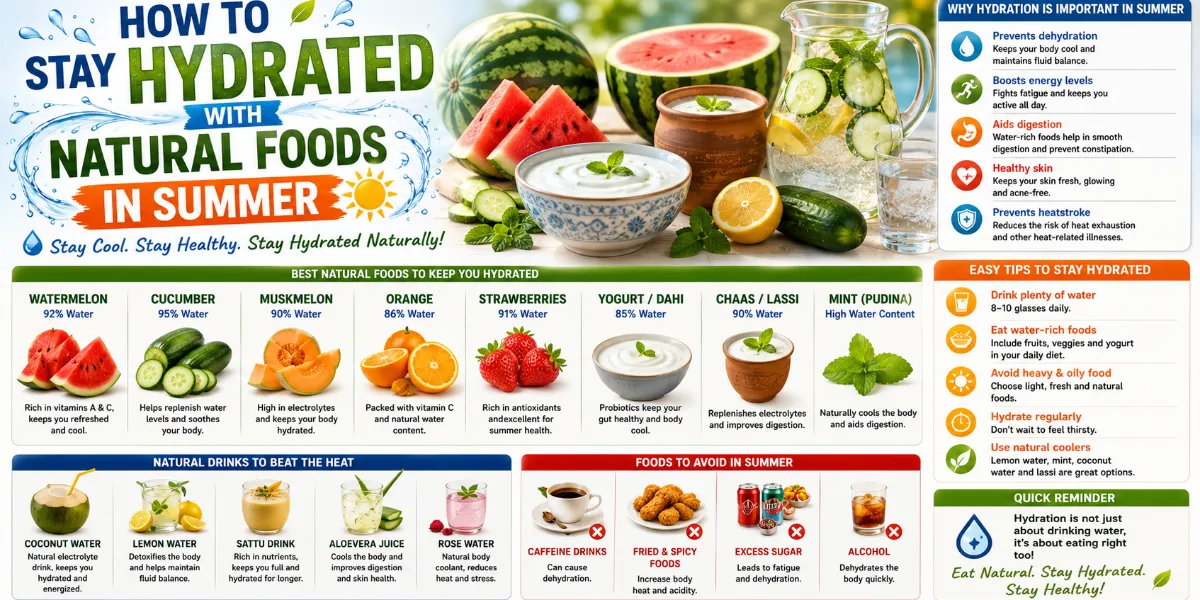 How to Stay Hydrated with Natural Foods in Su...