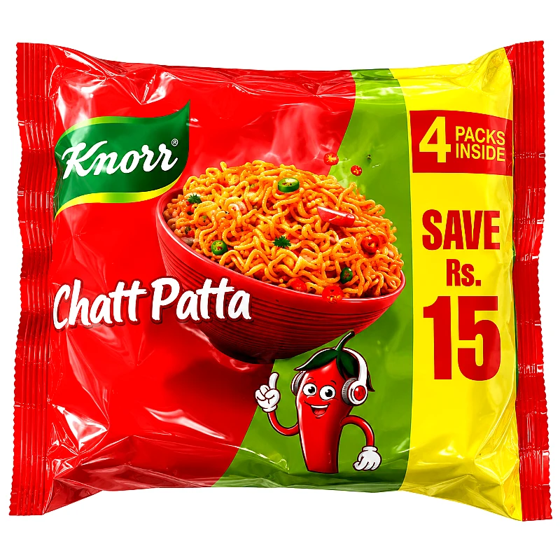Knorr Chatt Patta – 4 Pack | Spicy & Tangy Noodles - Product Image